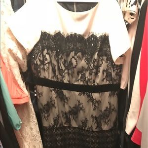 Black and Cream Lace Dress
